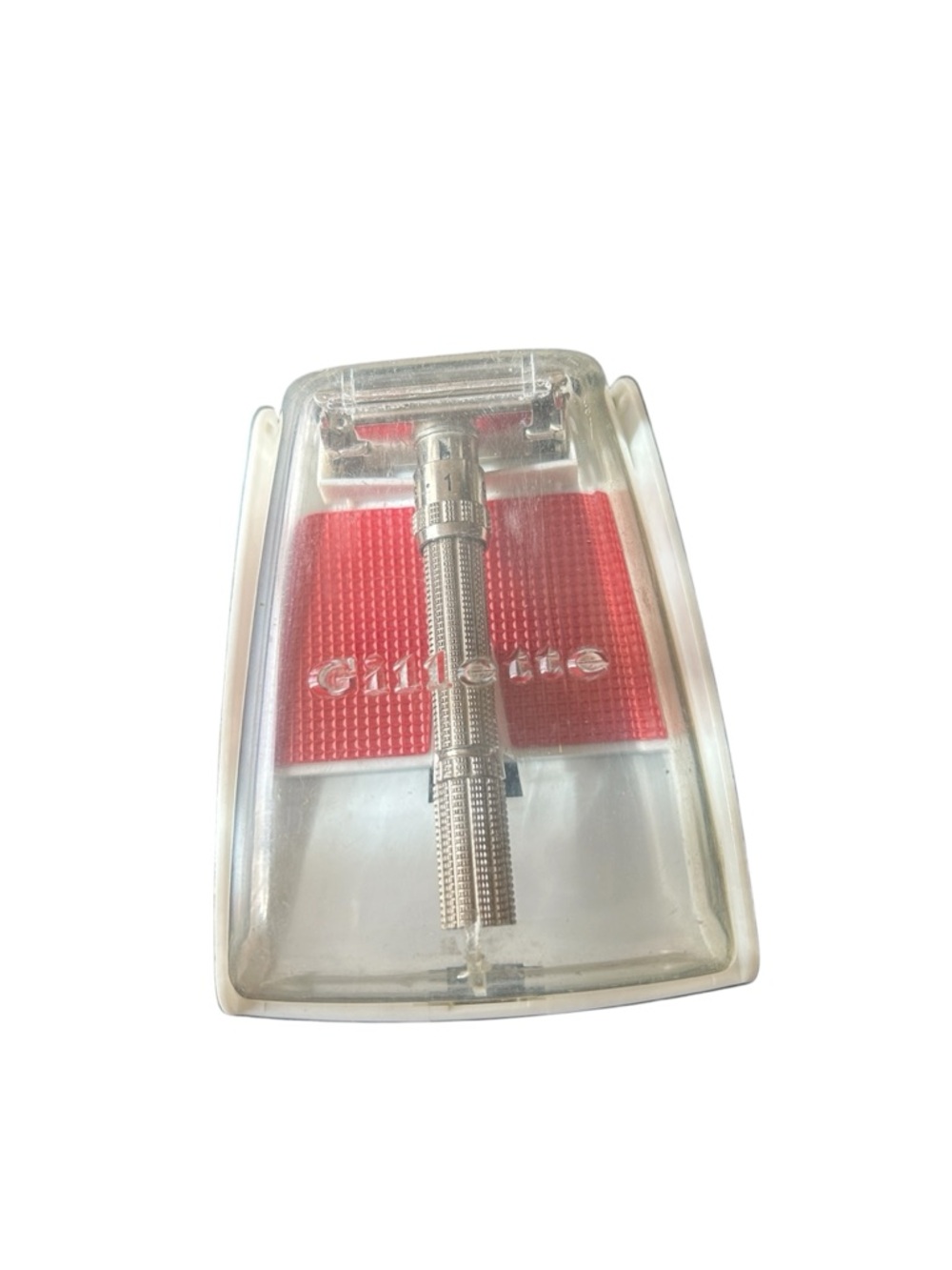 VTG 1960s Collector’s Gillette Adjustable Safety Razor Retro Movie Set Prop USED